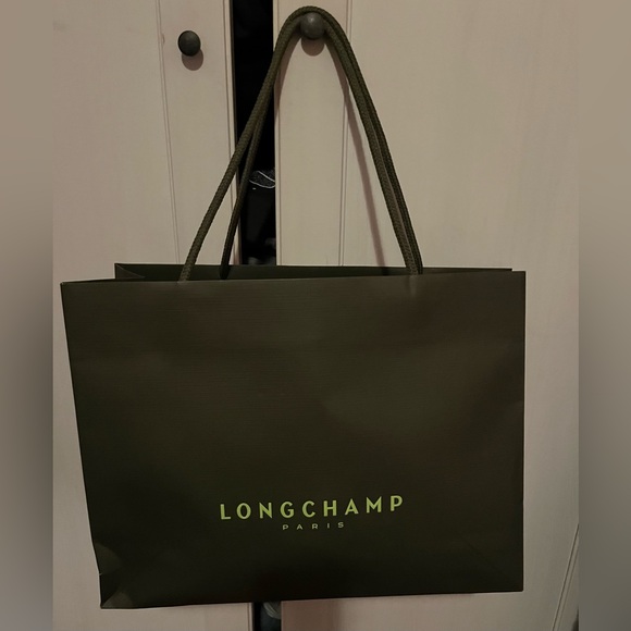 NEW Authentic Longchamp Paris Paper Shopping Gift Bag 13.5" x 10" x 4.5" - Picture 4 of 5